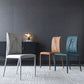 Contemporary Design Leather Dining Chairs Armless Solid Back Chair