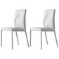 Contemporary Design Leather Dining Chairs Armless Solid Back Chair