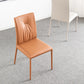 Contemporary Design Leather Dining Chairs Armless Solid Back Chair