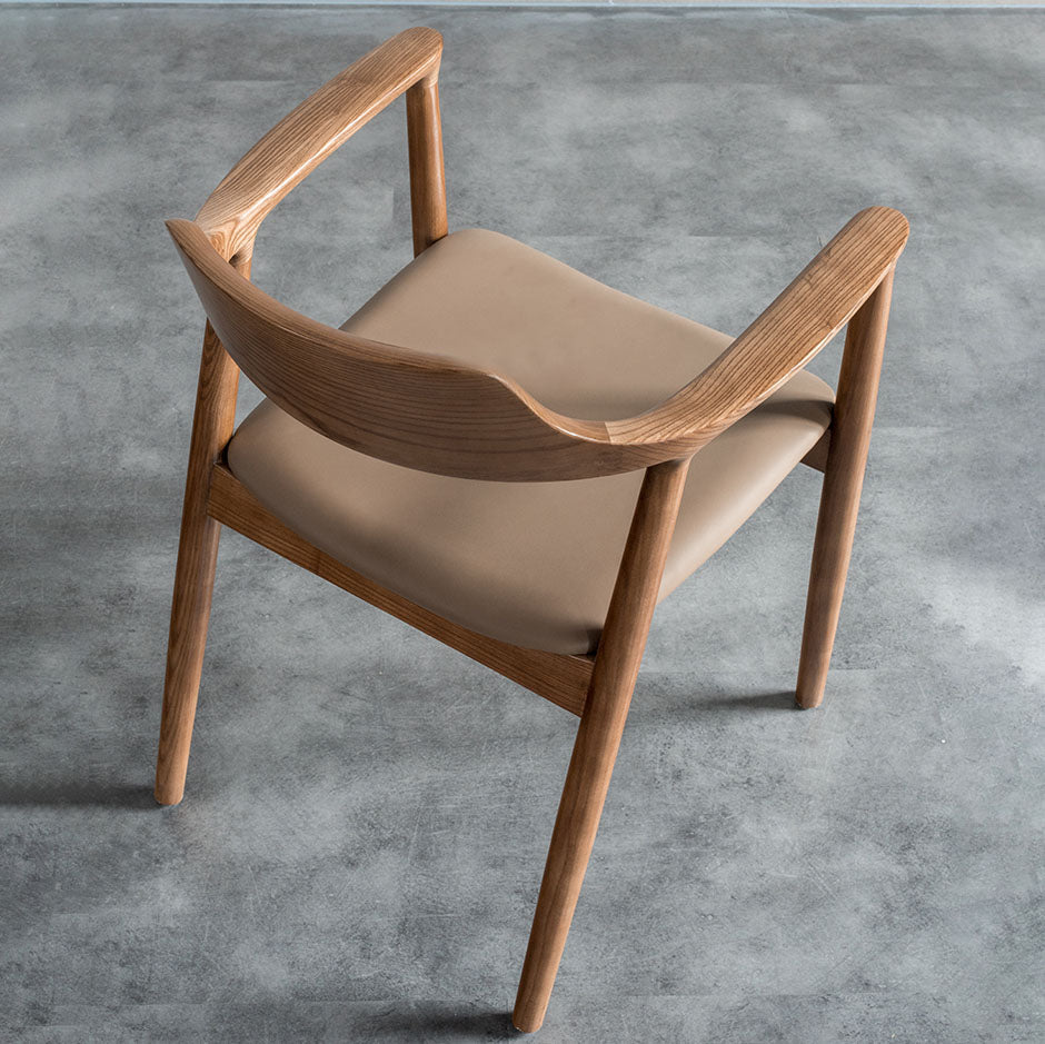 Silla de brazo estilo tradicional cena silla de espalda abierta con patas de madera