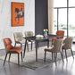 Leather Dining Chair Industrial Style Wingback Arm Dining Chair for Home