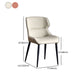 Leather Dining Chair Industrial Style Wingback Arm Dining Chair for Home