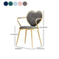 Scandinavian Style Velvet Dining Chairs for Home Arm Solid Back Dining Side Chair