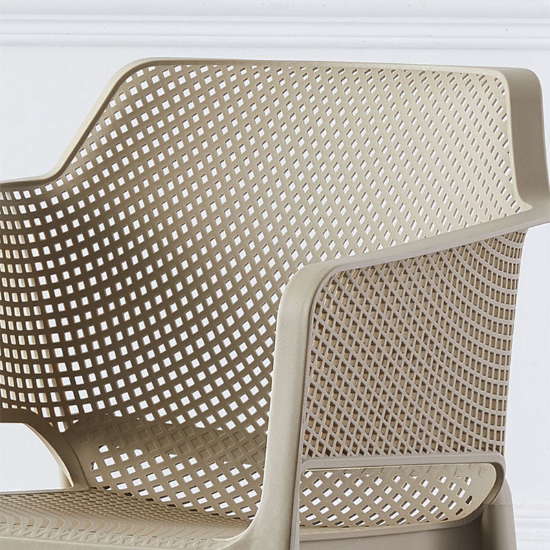 Contemporary Stackable Chair Dining Arm Chairs with Plastic Legs Clearhalo 'Dining Chairs' 'Dining Tables & Seating' 'dining_chair' 'furn' 'furn_dining_chair' 'Furniture' 'Kitchen & Dining Furniture' 5786034