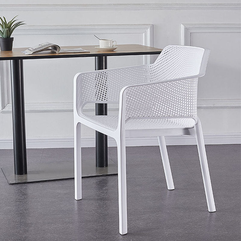 Contemporary Stackable Chair Dining Arm Chairs with Plastic Legs Clearhalo 'Dining Chairs' 'Dining Tables & Seating' 'dining_chair' 'furn' 'furn_dining_chair' 'Furniture' 'Kitchen & Dining Furniture' 5786039