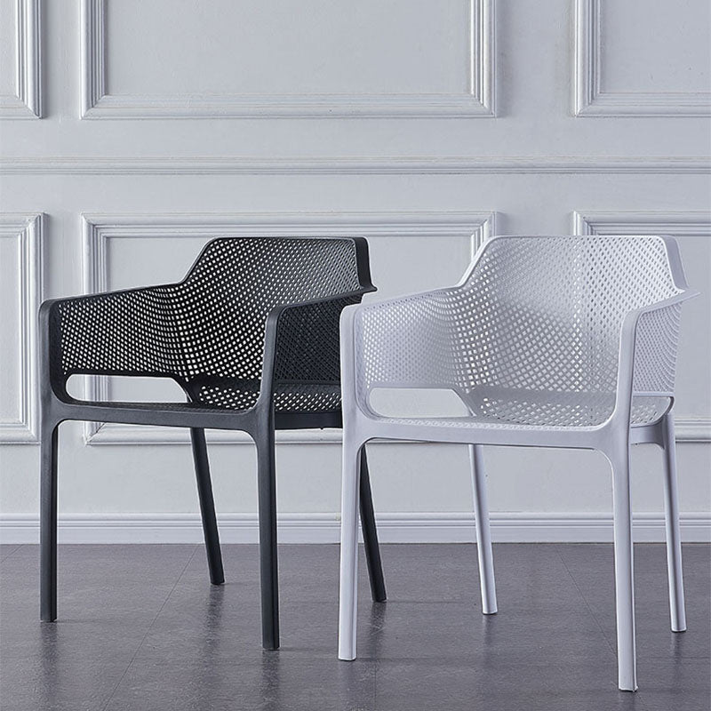 Contemporary Stackable Chair Dining Arm Chairs with Plastic Legs Clearhalo 'Dining Chairs' 'Dining Tables & Seating' 'dining_chair' 'furn' 'furn_dining_chair' 'Furniture' 'Kitchen & Dining Furniture' 5786041