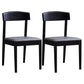 Industrial Oak Open Side Chair Matte Finish Wood Dining Chair