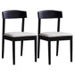 Industrial Oak Open Side Chair Matte Finish Wood Dining Chair