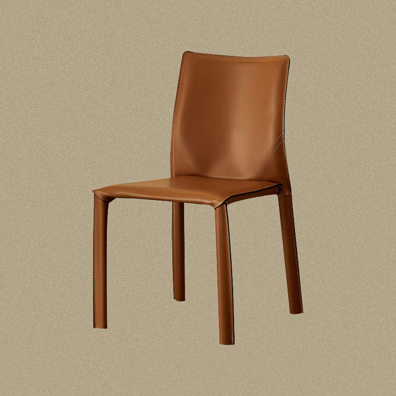 Contemporary Leather Dining Chair Armless Solid Back Chair for Home Use Clearhalo 'Dining Chairs' 'Dining Tables & Seating' 'dining_chair' 'furn' 'furn_dining_chair' 'Furniture' 'Kitchen & Dining Furniture' 5786108