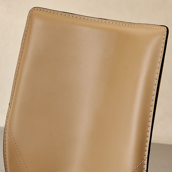 Contemporary Leather Dining Chair Armless Solid Back Chair for Home Use Clearhalo 'Dining Chairs' 'Dining Tables & Seating' 'dining_chair' 'furn' 'furn_dining_chair' 'Furniture' 'Kitchen & Dining Furniture' 5786115