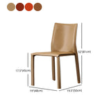 Contemporary Leather Dining Chair Armless Solid Back Chair for Home Use Clearhalo 'Dining Chairs' 'Dining Tables & Seating' 'dining_chair' 'furn' 'furn_dining_chair' 'Furniture' 'Kitchen & Dining Furniture' 5786116