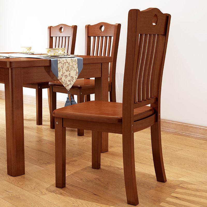Traditional Style Chair Dining Kitchen Armless Chairs with Wooden Legs Clearhalo 'Dining Chairs' 'Dining Tables & Seating' 'dining_chair' 'furn' 'furn_dining_chair' 'Furniture' 'Kitchen & Dining Furniture' 5786150