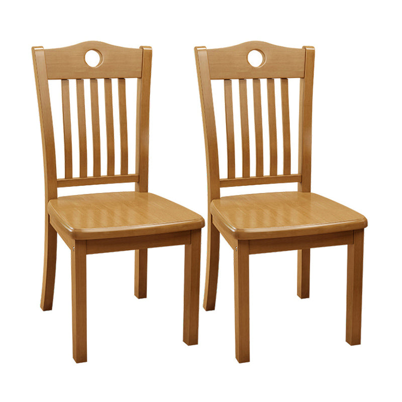 Traditional Style Chair Dining Kitchen Armless Chairs with Wooden Legs Brown 2 Piece Set Clearhalo 'Dining Chairs' 'Dining Tables & Seating' 'dining_chair' 'furn' 'furn_dining_chair' 'Furniture' 'Kitchen & Dining Furniture' 5786152