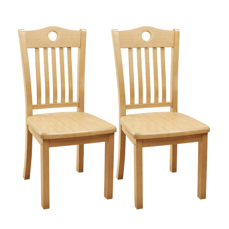 Traditional Style Chair Dining Kitchen Armless Chairs with Wooden Legs Natural 2 Piece Set Clearhalo 'Dining Chairs' 'Dining Tables & Seating' 'dining_chair' 'furn' 'furn_dining_chair' 'Furniture' 'Kitchen & Dining Furniture' 5786154