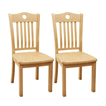 Traditional Style Chair Dining Kitchen Armless Chairs with Wooden Legs Natural 2 Piece Set Clearhalo 'Dining Chairs' 'Dining Tables & Seating' 'dining_chair' 'furn' 'furn_dining_chair' 'Furniture' 'Kitchen & Dining Furniture' 5786154