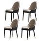 Leather Dining Chair Scandinavian Style Arm Solid Back Dining Side Chair for Home