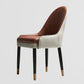Leather Dining Chair Scandinavian Style Arm Solid Back Dining Side Chair for Home