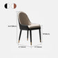 Leather Dining Chair Scandinavian Style Arm Solid Back Dining Side Chair for Home