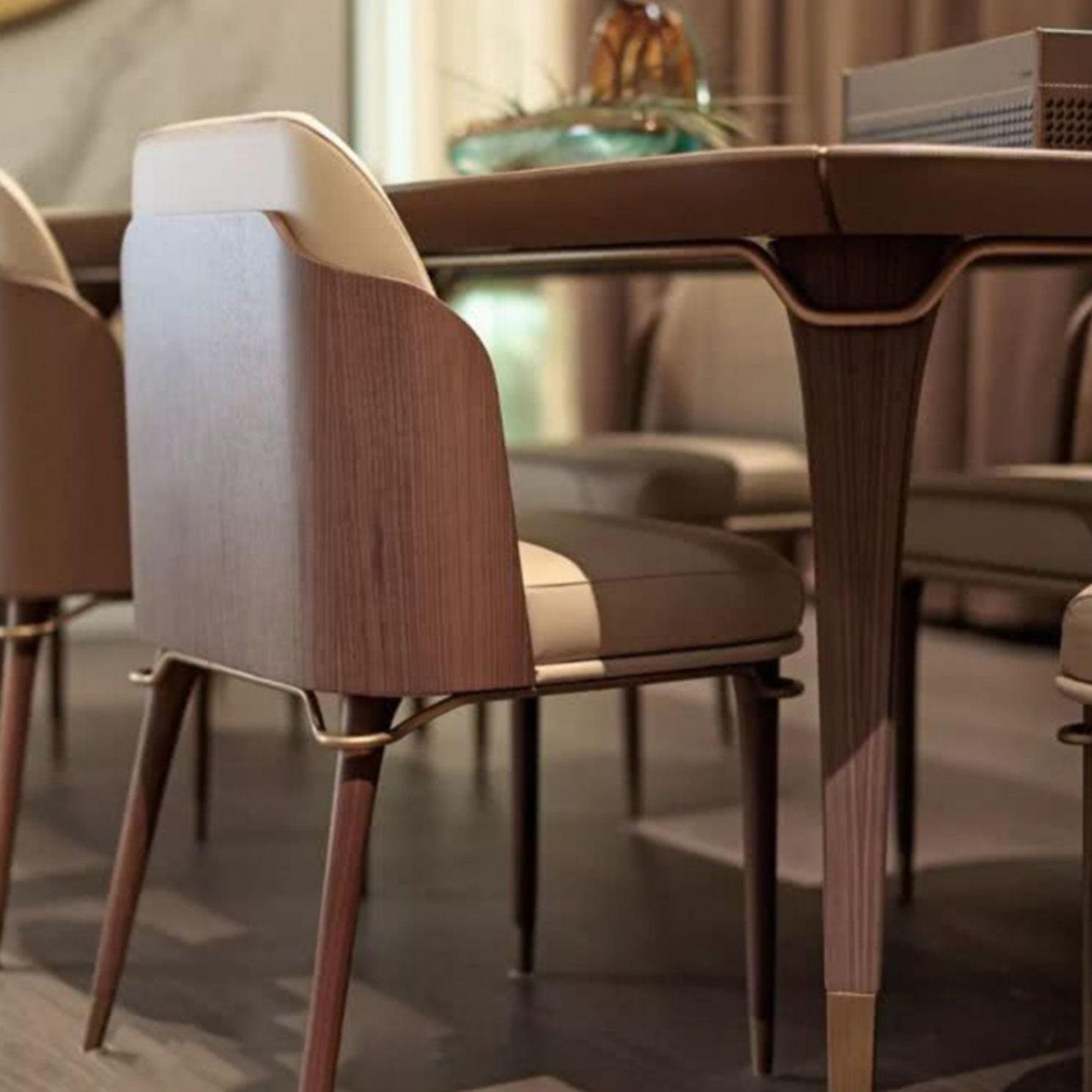 Solid Back Chair Scandinavian Design Armless Leather Dining Chair Clearhalo 'Dining Chairs' 'Dining Tables & Seating' 'dining_chair' 'furn' 'furn_dining_chair' 'Furniture' 'Kitchen & Dining Furniture' 5786199