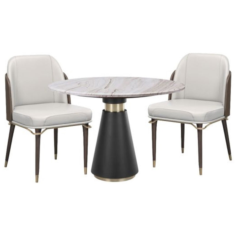 Solid Back Chair Scandinavian Design Armless Leather Dining Chair Clearhalo 'Dining Chairs' 'Dining Tables & Seating' 'dining_chair' 'furn' 'furn_dining_chair' 'Furniture' 'Kitchen & Dining Furniture' 5786200