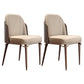 Solid Back Chair Scandinavian Design Armless Leather Dining Chair Khaki 2 Piece Set Clearhalo 'Dining Chairs' 'Dining Tables & Seating' 'dining_chair' 'furn' 'furn_dining_chair' 'Furniture' 'Kitchen & Dining Furniture' 5786201