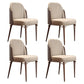Solid Back Chair Scandinavian Design Armless Leather Dining Chair Khaki 4 Piece Set Clearhalo 'Dining Chairs' 'Dining Tables & Seating' 'dining_chair' 'furn' 'furn_dining_chair' 'Furniture' 'Kitchen & Dining Furniture' 5786204