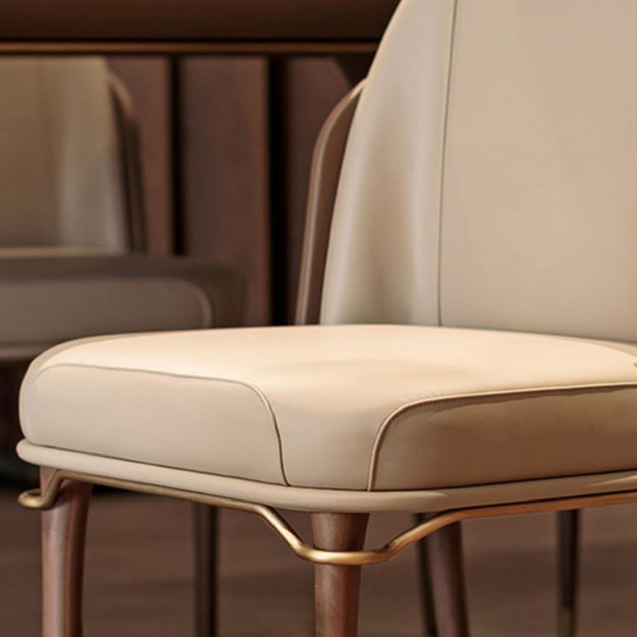 Solid Back Chair Scandinavian Design Armless Leather Dining Chair Clearhalo 'Dining Chairs' 'Dining Tables & Seating' 'dining_chair' 'furn' 'furn_dining_chair' 'Furniture' 'Kitchen & Dining Furniture' 5786205