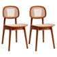 Open Back Side Chair Scandinavian Design Wood Dining Room Chairs Deep Tan 2 Piece Set Clearhalo 'Dining Chairs' 'Dining Tables & Seating' 'dining_chair' 'furn' 'furn_dining_chair' 'Furniture' 'Kitchen & Dining Furniture' 5786213