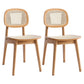 Open Back Side Chair Scandinavian Design Wood Dining Room Chairs Natural 2 Piece Set Clearhalo 'Dining Chairs' 'Dining Tables & Seating' 'dining_chair' 'furn' 'furn_dining_chair' 'Furniture' 'Kitchen & Dining Furniture' 5786215