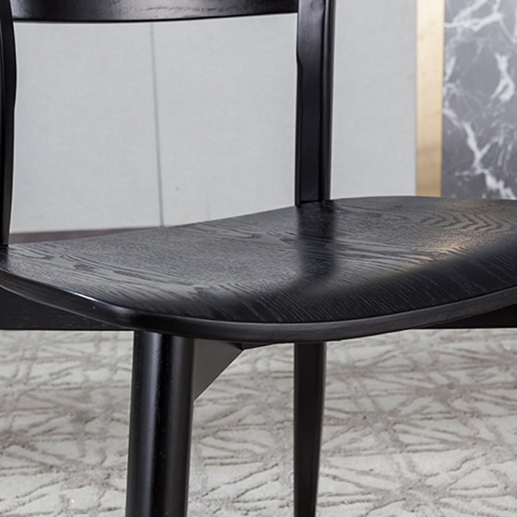 Industrial Home Open Back Chair Matte Finish Wood Dining Chair Clearhalo 'Dining Chairs' 'Dining Tables & Seating' 'dining_chair' 'furn' 'furn_dining_chair' 'Furniture' 'Kitchen & Dining Furniture' 5786252