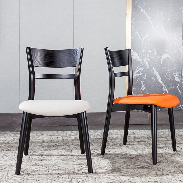 Industrial Home Open Back Chair Matte Finish Wood Dining Chair Clearhalo 'Dining Chairs' 'Dining Tables & Seating' 'dining_chair' 'furn' 'furn_dining_chair' 'Furniture' 'Kitchen & Dining Furniture' 5786256