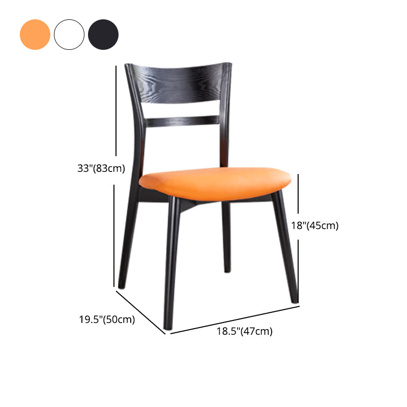 Industrial Home Open Back Chair Matte Finish Wood Dining Chair Clearhalo 'Dining Chairs' 'Dining Tables & Seating' 'dining_chair' 'furn' 'furn_dining_chair' 'Furniture' 'Kitchen & Dining Furniture' 5786259