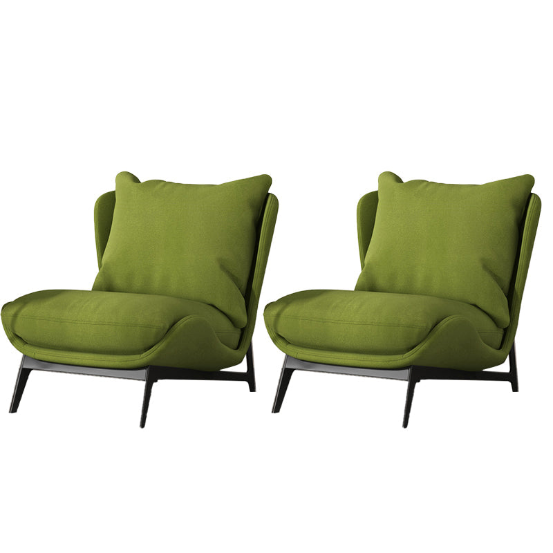 Industrial Style 26.77" Wide Pillow Back Armless Lounge Chair Army Green 2 Piece Set Clearhalo 'Accent Chairs' 'accent_chairs' 'Chairs & Seating' 'furn' 'furn_accent_chairs' 'Furniture' 'Living Room Furniture' 5786285