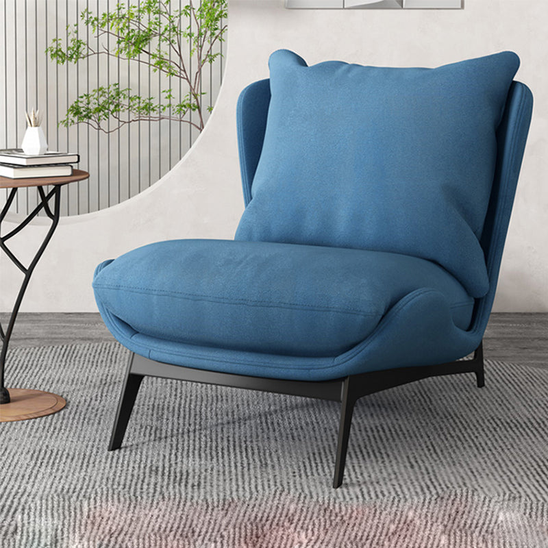 Industrial Style 26.77" Wide Pillow Back Armless Lounge Chair Royal Blue 1 Piece Clearhalo 'Accent Chairs' 'accent_chairs' 'Chairs & Seating' 'furn' 'furn_accent_chairs' 'Furniture' 'Living Room Furniture' 5786290