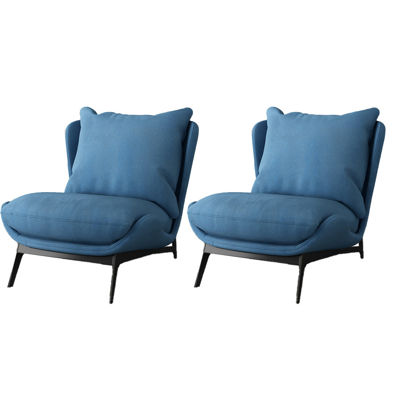 Industrial Style 26.77" Wide Pillow Back Armless Lounge Chair Royal Blue 2 Piece Set Clearhalo 'Accent Chairs' 'accent_chairs' 'Chairs & Seating' 'furn' 'furn_accent_chairs' 'Furniture' 'Living Room Furniture' 5786293