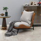 Industrial Style 26.77" Wide Pillow Back Armless Lounge Chair Grey Orange 1 Piece Clearhalo 'Accent Chairs' 'accent_chairs' 'Chairs & Seating' 'furn' 'furn_accent_chairs' 'Furniture' 'Living Room Furniture' 5786301
