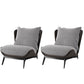 Industrial Style 26.77" Wide Pillow Back Armless Lounge Chair Brown-Grey 2 Piece Set Clearhalo 'Accent Chairs' 'accent_chairs' 'Chairs & Seating' 'furn' 'furn_accent_chairs' 'Furniture' 'Living Room Furniture' 5786304
