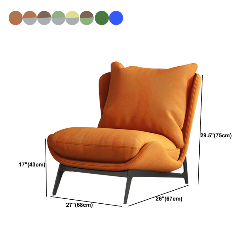 Industrial Style 26.77" Wide Pillow Back Armless Lounge Chair Clearhalo 'Accent Chairs' 'accent_chairs' 'Chairs & Seating' 'furn' 'furn_accent_chairs' 'Furniture' 'Living Room Furniture' 5786305