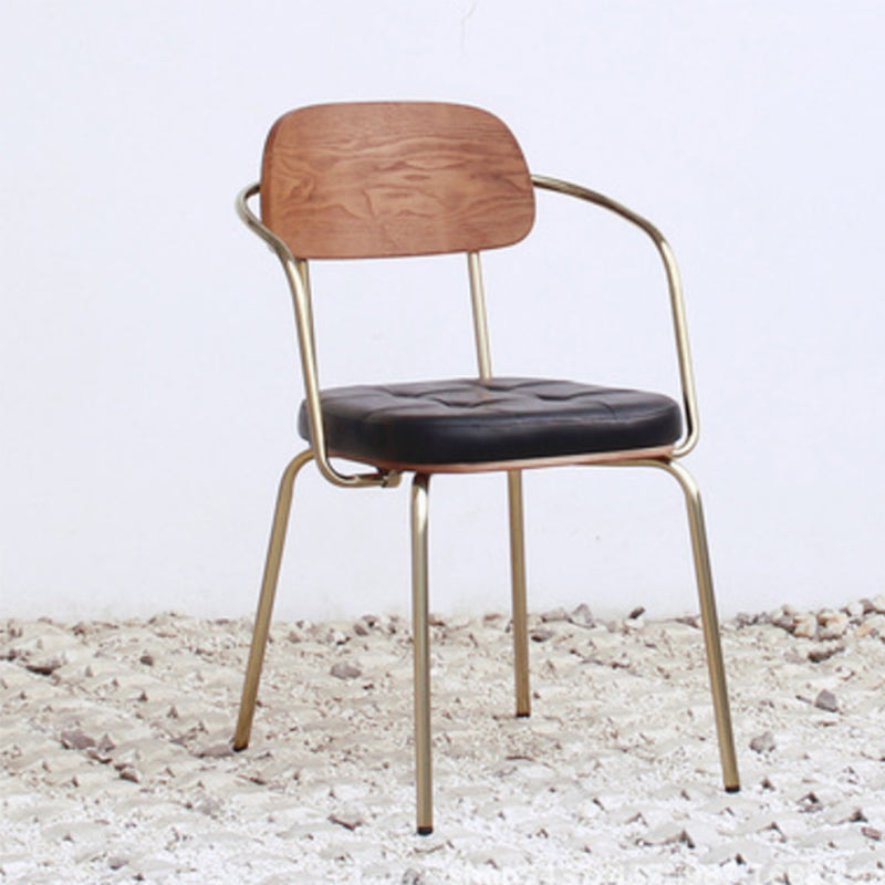 21.85" Wide Industrial Style Single Sofa Chair Basic Four Leg Fixed Back Arm Chair Black 1 Piece Sloped Arms Clearhalo 'Accent Chairs' 'accent_chairs' 'Chairs & Seating' 'furn' 'furn_accent_chairs' 'Furniture' 'Living Room Furniture' 5786312