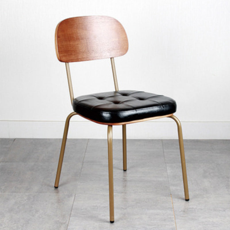 21.85" Wide Industrial Style Single Sofa Chair Basic Four Leg Fixed Back Arm Chair Black 1 Piece Armless Clearhalo 'Accent Chairs' 'accent_chairs' 'Chairs & Seating' 'furn' 'furn_accent_chairs' 'Furniture' 'Living Room Furniture' 5786314