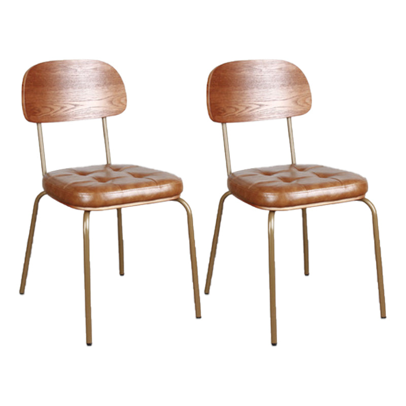 21.85" Wide Industrial Style Single Sofa Chair Basic Four Leg Fixed Back Arm Chair Brown 2 Piece Set Armless Clearhalo 'Accent Chairs' 'accent_chairs' 'Chairs & Seating' 'furn' 'furn_accent_chairs' 'Furniture' 'Living Room Furniture' 5786319