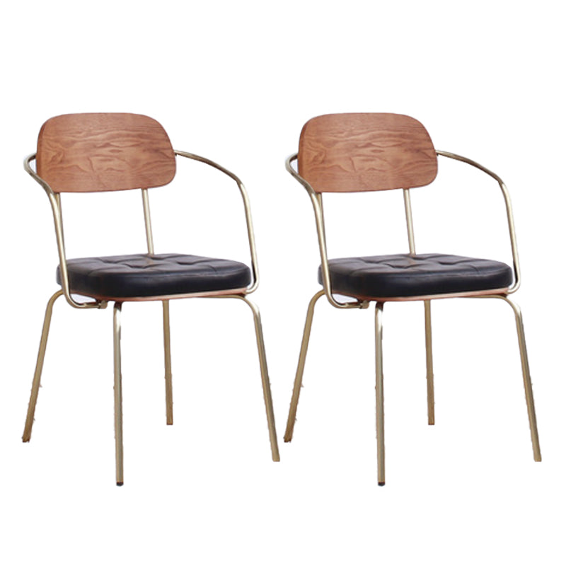 21.85" Wide Industrial Style Single Sofa Chair Basic Four Leg Fixed Back Arm Chair Black 2 Piece Set Sloped Arms Clearhalo 'Accent Chairs' 'accent_chairs' 'Chairs & Seating' 'furn' 'furn_accent_chairs' 'Furniture' 'Living Room Furniture' 5786324