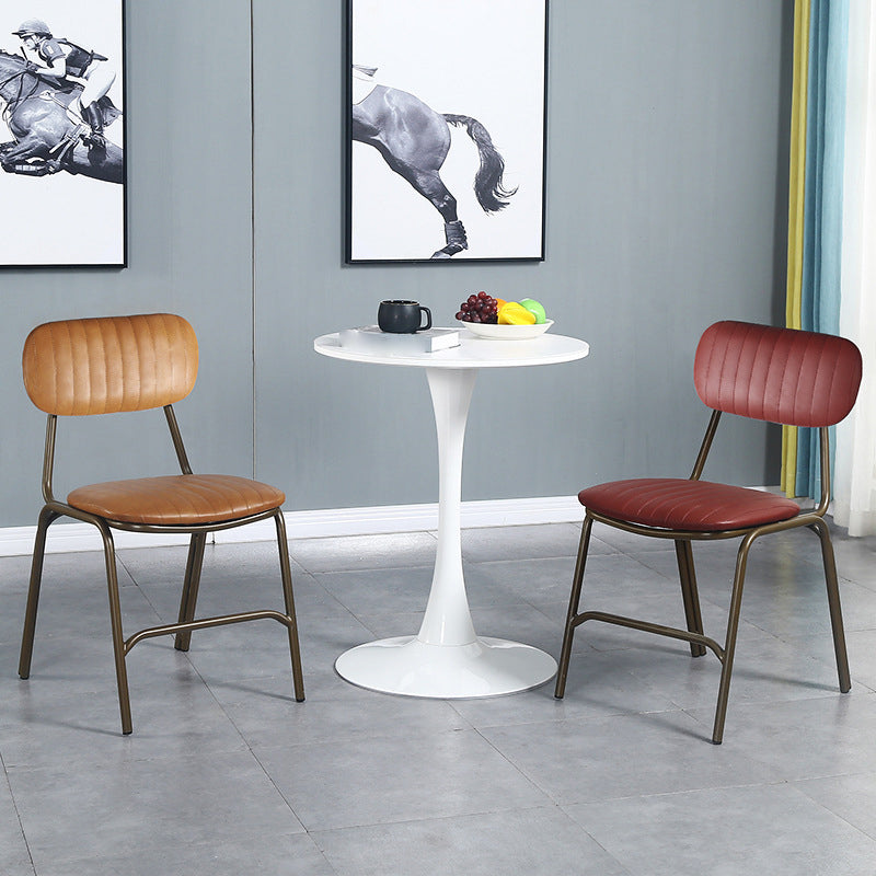 19.69 "brede industriële stijl Single Sofa Chair Fixed Back Basic Basic Four Legs Armless Chair