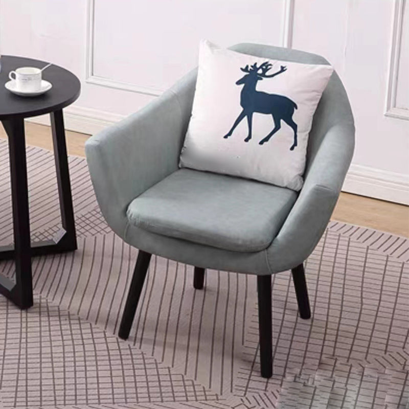 27.56" Wide Faux Leather Pillow Back Flared Arms Arm Sponge 4 Legs Chair Green 1 Piece Clearhalo 'Accent Chairs' 'accent_chairs' 'Chairs & Seating' 'furn' 'furn_accent_chairs' 'Furniture' 'Living Room Furniture' 5786347