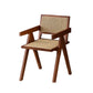 Nordic Style 15.7 " Wide Wood Fixed Back Fino Base Arm Chair