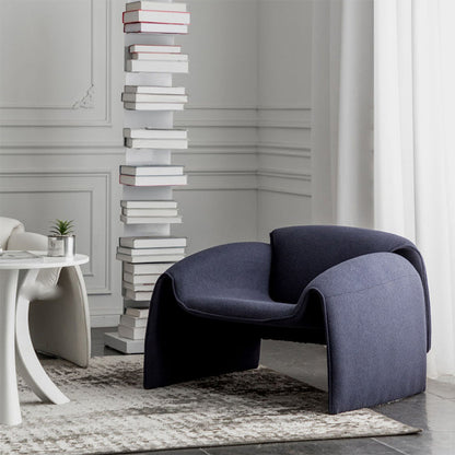 Mid-Century Modern Armless Accent Room Chair Fixed Back Accent Chair for Living Room Black Wool 1 Piece Clearhalo 'Accent Chairs' 'accent_chairs' 'Chairs & Seating' 'furn' 'furn_accent_chairs' 'Furniture' 'Living Room Furniture' 5786455