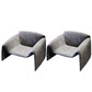 Mid-Century Modern Armless Accent Room Chair Fixed Back Accent Chair for Living Room Grey Velvet 2 Piece Set Clearhalo 'Accent Chairs' 'accent_chairs' 'Chairs & Seating' 'furn' 'furn_accent_chairs' 'Furniture' 'Living Room Furniture' 5786462