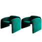 Mid-Century Modern Armless Accent Room Chair Fixed Back Accent Chair for Living Room Green Velvet 2 Piece Set Clearhalo 'Accent Chairs' 'accent_chairs' 'Chairs & Seating' 'furn' 'furn_accent_chairs' 'Furniture' 'Living Room Furniture' 5786463