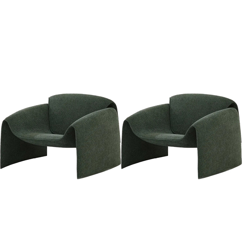 Mid-Century Modern Armless Accent Room Chair Fixed Back Accent Chair for Living Room Green Wool 2 Piece Set Clearhalo 'Accent Chairs' 'accent_chairs' 'Chairs & Seating' 'furn' 'furn_accent_chairs' 'Furniture' 'Living Room Furniture' 5786470
