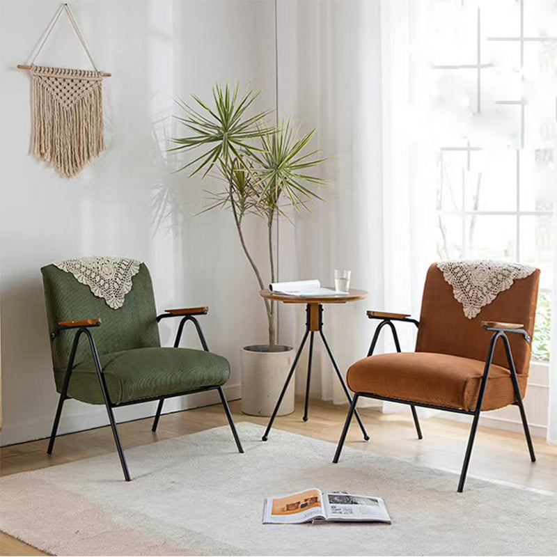 19.69" Wide Scandinavian Style Single Sofa Chair Fixed Back Arm Chair